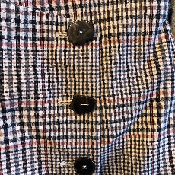 MNG plaid skort with tortoiseshell button detail on front - Picture 3 of 6